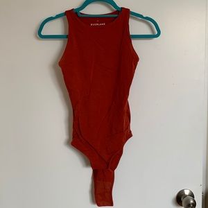 Everlane Red High Neck Tank Top Bodysuit